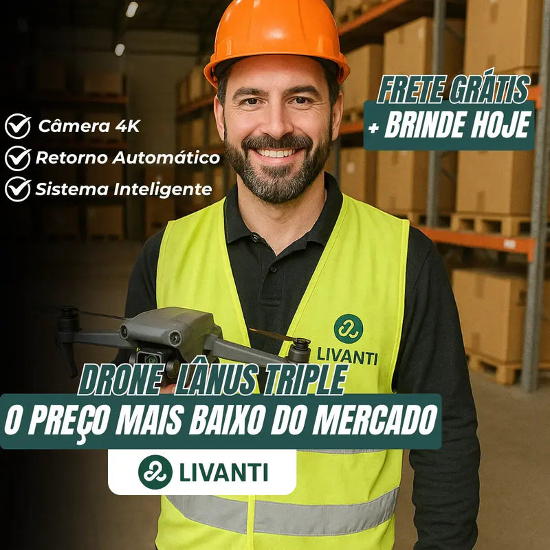 Drone Lânus Triple: Lote Especial com Preço Exclusivo - Enquanto Durar o Estoque + BRINDE HOJE